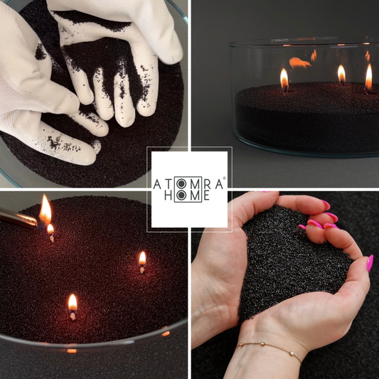 Black Candle Sand Wax in bags