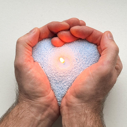 Candle Sand Wax ,,Baby Blue" in bags