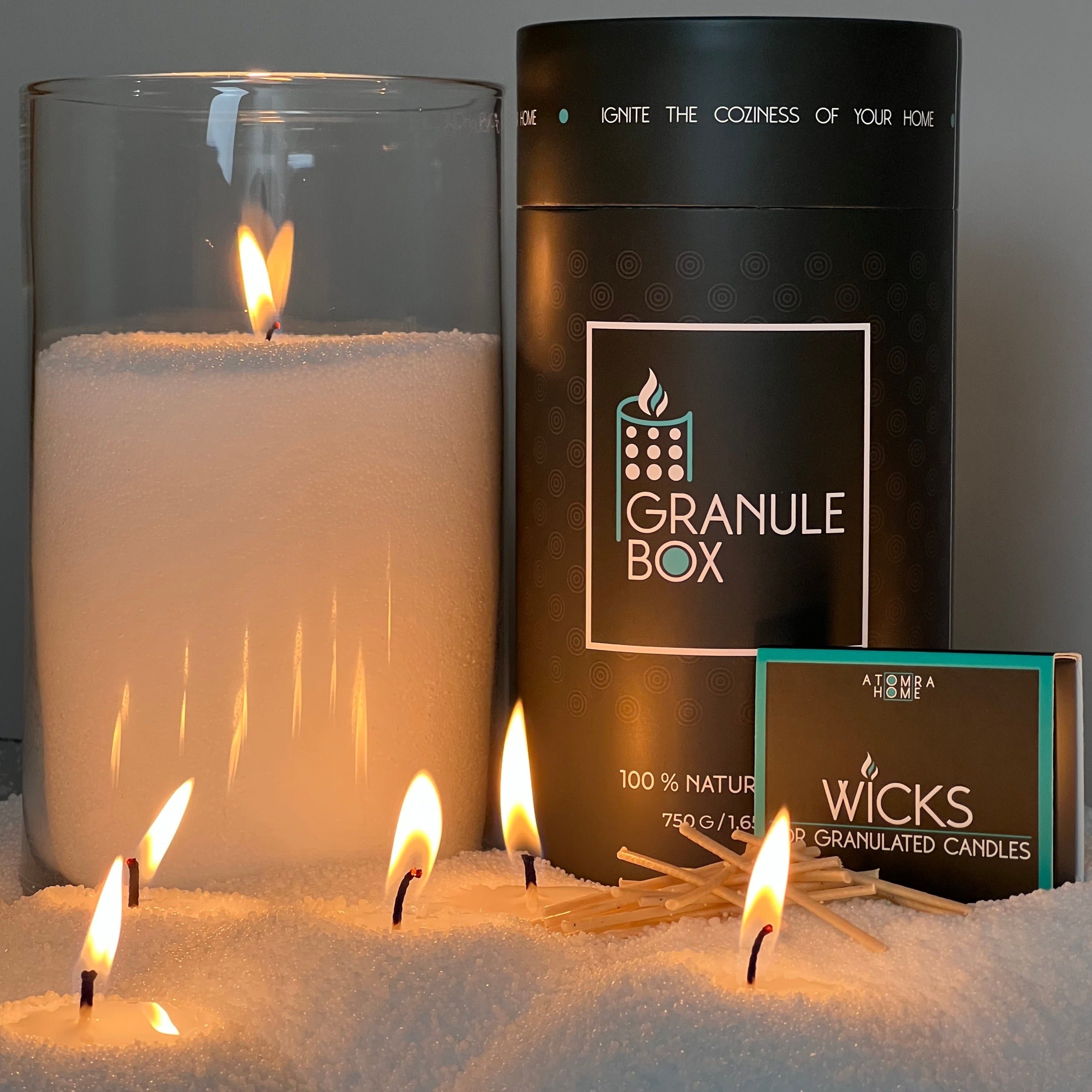 Candle sand Granule box 1.5 kg + 20 wicks – ATOMRA HOME
