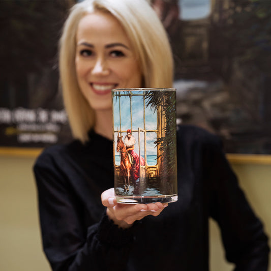 Atomra Home glass candle, Ocean entering the house, Algis Kriščiūnas, glass vase, natural wax, long burning hours, DIY, perfect gift idea, luxury candle, eco, long-lasting candle, interior design