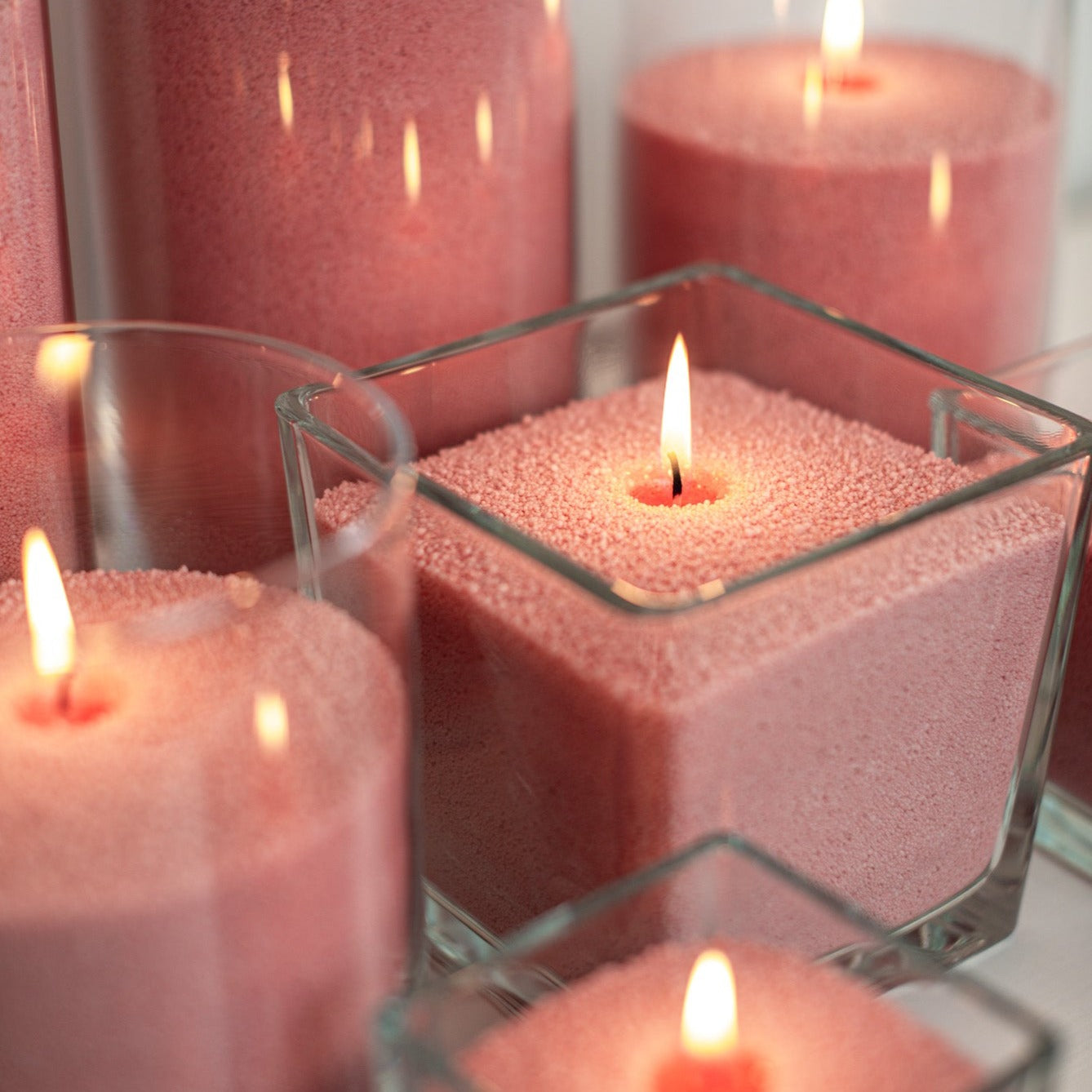 Raspberry Candle Sand in bags