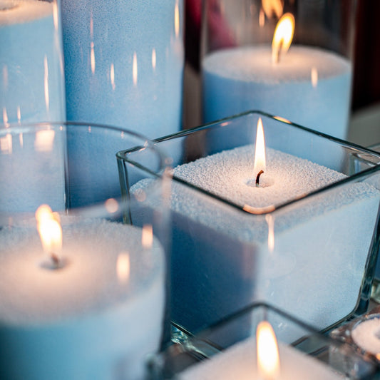 Candle Sand Wax ,,Baby Blue" in bags