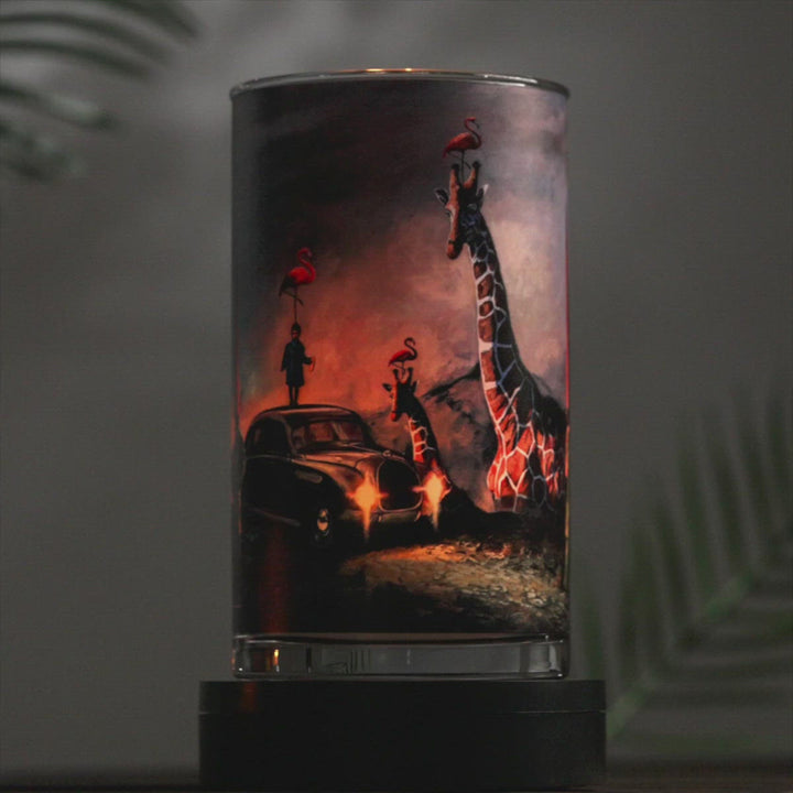 Atomra Home flamingo boy glass candle set box, vase, holder, long burning time, DIY, design