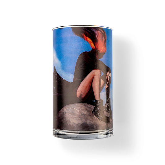 Pearled candle, natural candle pearls, Atomra Home glass candle, love burns her head, Algis Kriščiūnas, glass vase, natural wax, long burning hours, DIY, perfect gift idea, luxury candle, eco, long-lasting candle, interior design