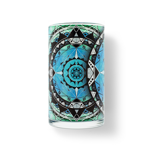 Pearled candle, natural candle pearls, Atomra Home glass candle, Ocean Blue, Algis Kriščiūnas, glass vase, natural wax, long burning hours, DIY, perfect gift idea, luxury candle, eco, long-lasting candle, interior design