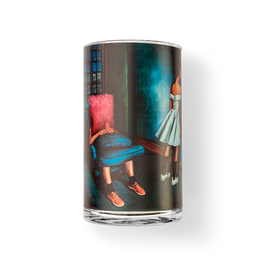 Pearled candle, natural candle pearls, Atomra Home glass candle, why we don't talk anymore, Algis Kriščiūnas, glass vase, natural wax, long burning hours, DIY, perfect gift idea, luxury candle, eco, long-lasting candle, interior design